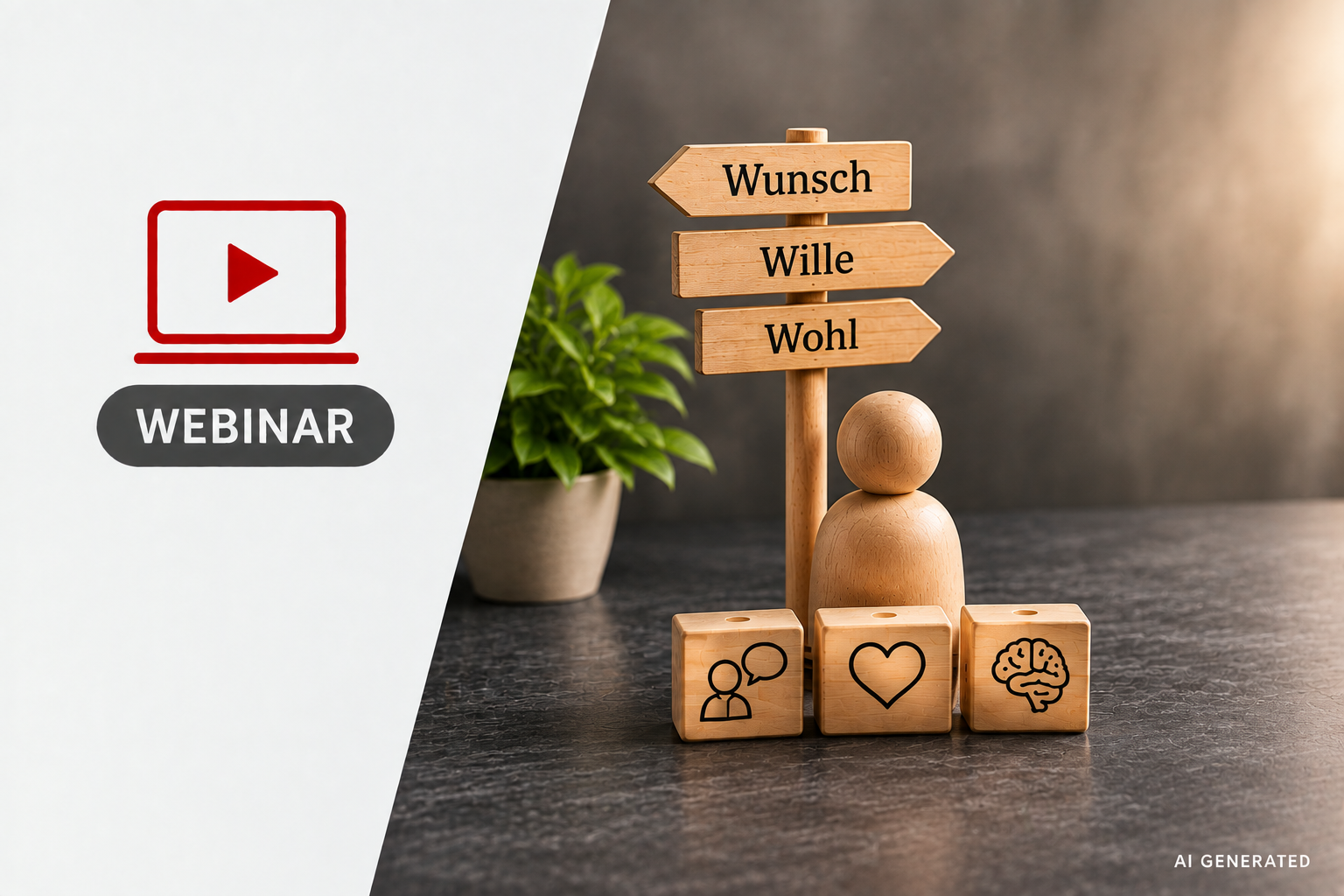Webinar Wunsch, Wille und Wohl in der rechtlichen Betreuung