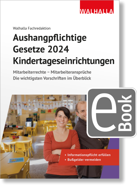 Aushangpflichtige Gesetze 2024 Kindertageseinrichtungen digital