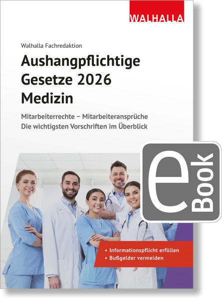 Aushangpflichtige Gesetze 2026 Medizin digital
