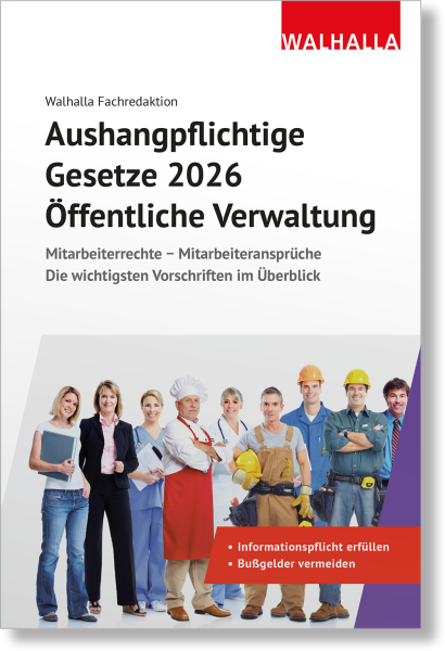 Aushangpflichtige Gesetze 2026 Öffentliche Verwaltung