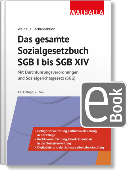 Das gesamte Sozialgesetzbuch SGB I bis SGB XIV Ausgabe 2026/I