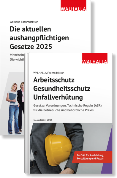 Kombi-Paket Die aktuellen aushangpflichtigen Gesetze + Arbeitsschutz, Gesundheitsschutz, Unfallverhütung 2026