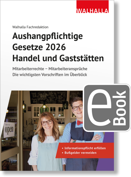 Aushangpflichtige Gesetze 2026 Handel und Gaststätten digital